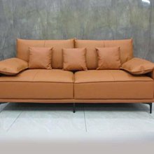 新竹二手家具◎百豐悅二手傢俱-二手 沙發 205公分橘皮三人沙發 客廳沙發 台中二手家具 蘆竹2手家具