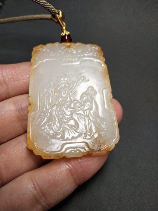 嚴選明清時期古玉質感，純手工雕琢蟠桃，福壽雙全吉祥如意玉器，適合
