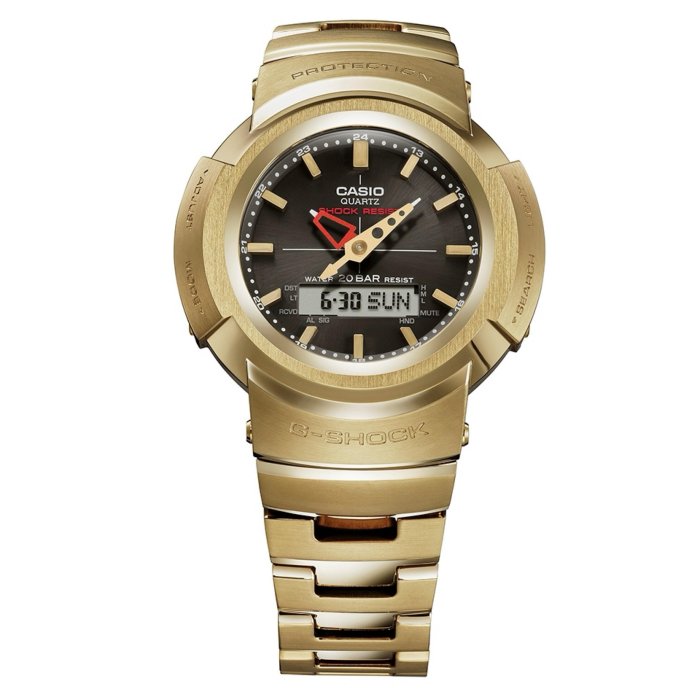 CASIO 卡西歐 G-SHOCK 指針 數位 全金屬 AWM-500 系列 AWM-500GD-9 AWM-500GD-9A @EASYwatches
