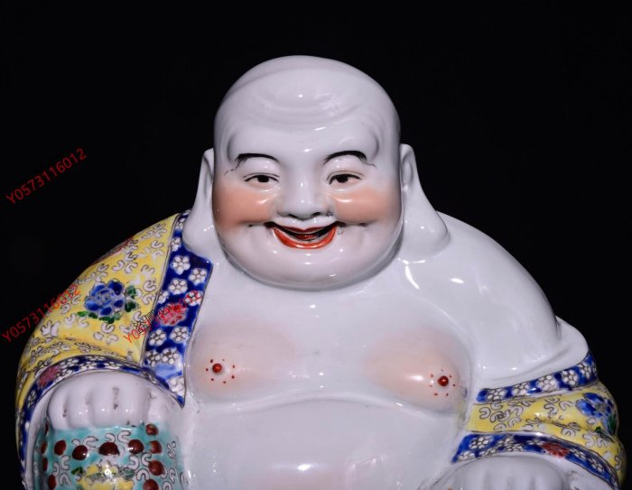 民國朱茂記造粉彩彌勒佛一，高24×25厘米30016659 | Yahoo拍賣