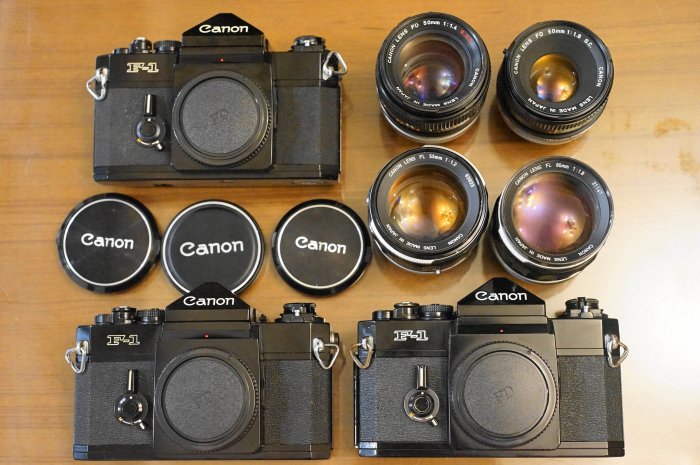 初代+後代 Canon F1 F-1旗艦底片機FD 50mm SSC FL 55mm F1.2 85mm 135mm人像