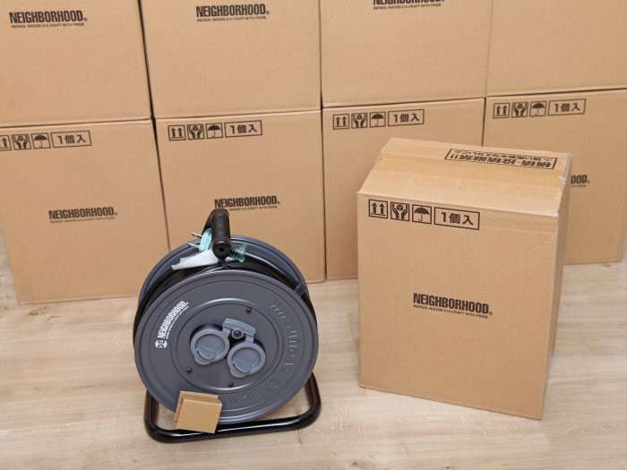 2021 NEIGHBORHOOD HATAYA S-CORD REEL 畑屋製作所灰黑延長線動力線輪
