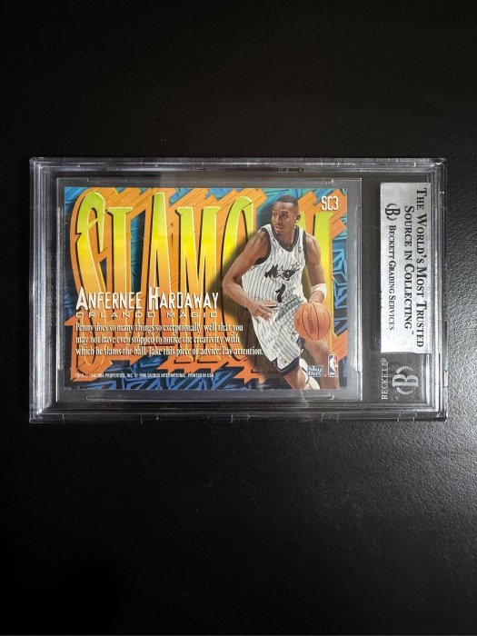 1996 Z-FORCE SLAM CAM ANFERNEE PENNY HARDAWAY BGS 9 魔術一分錢哈德 