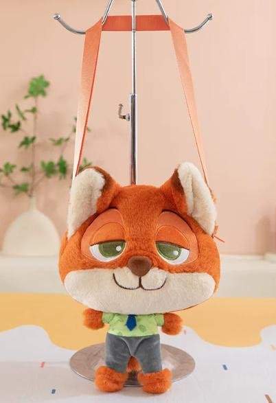 一元起標 陳董嚴選 《動物方城市》尼克（Nick Wilde）大頭毛絨 可背式包包