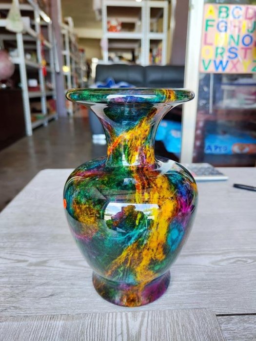 台湾　七彩玉花瓶　【新品】 佳賀藝品XFEV 花蓮七彩玉花瓶紅32 | Yahoo拍賣