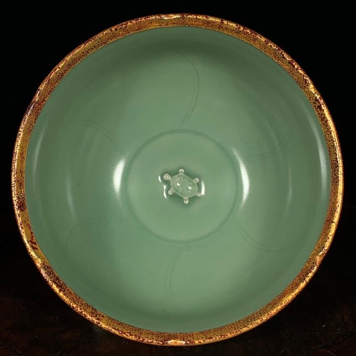 宋龍泉窯包口葵口碗，高7.5直徑15.5cm，300962 瓷器官窯汝窯【古雲