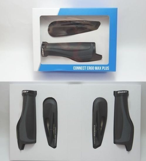 捷安特GIANT CONNECT ERGO MAX PLUS 鋁合金握把牛角組一對黑灰