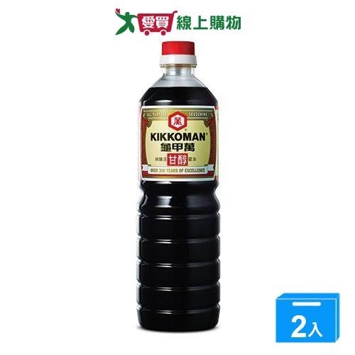 統一龜甲萬甘醇醬油1000ML【兩入組】【愛買】