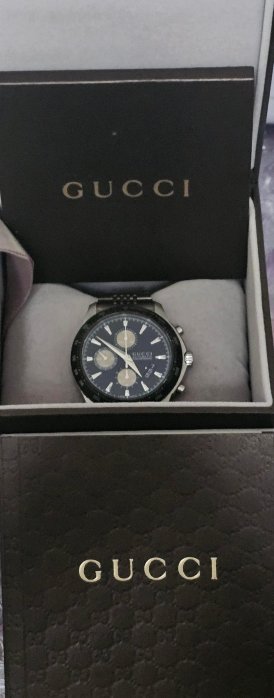 GUCCI古馳機械自動計時 男錶 計時手錶 一元起標  競標商品 國際精品 自動上鍊 瑞士經典 名牌經典Pantheon萬神殿系列 盒裝齊全 特殊面盤 典藏唯美