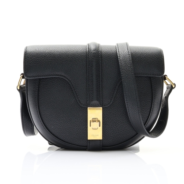 CELINE 賽琳 Small Besace 16 肩背包 黑色 牛皮 188013BEY.38NO 【二手名牌BRAND OFF】