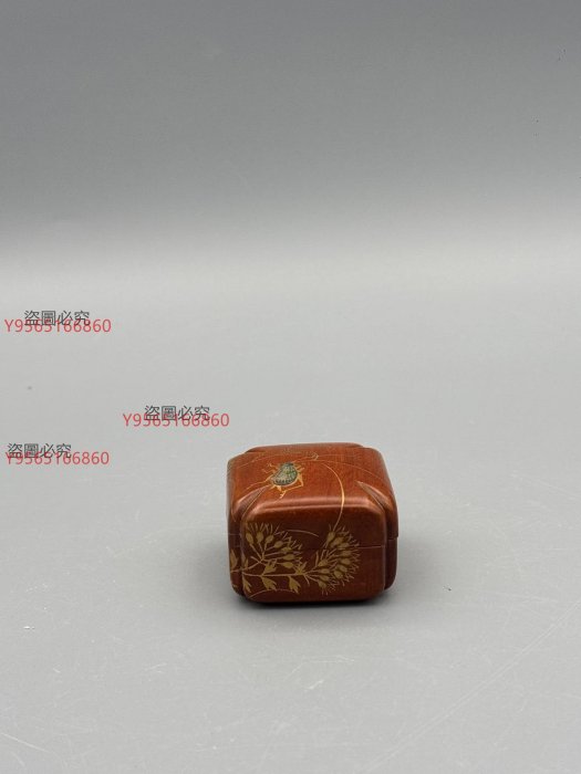 可議價香盒NO.024 日本拍會拍回日本拍回京都漆器涂師新井司峰作鳴蟲蒔