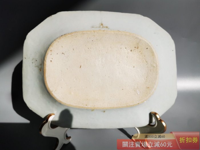 可議價清乾隆青花山水亭臺樓閣紋八角倭角大盤此盤器型規整釉水肥厚青花