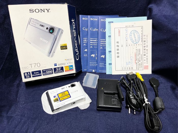 SONY Cyber-shot DSC-T70 白色 Sony Cyber Shot DSC-T70 white Compact Digital Camera