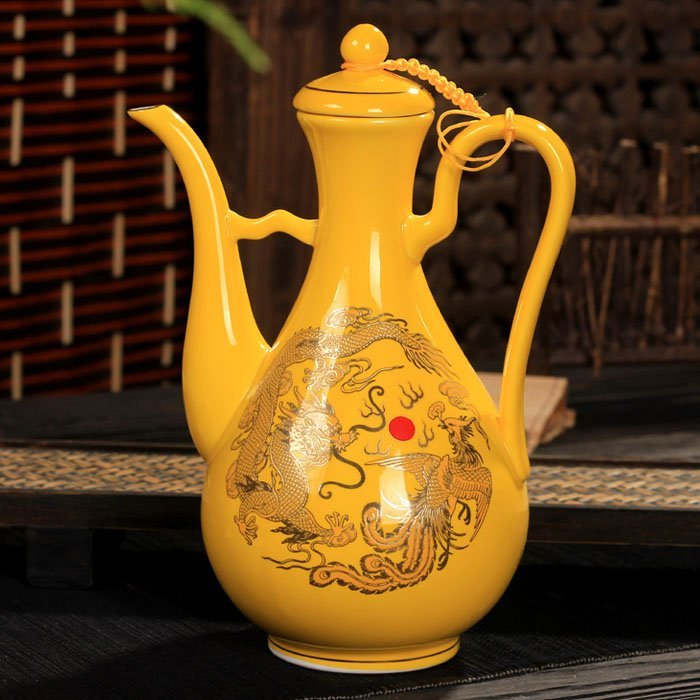 5Cgo【茗道】含稅會員有優惠42293340596 龍鳳呈祥陶瓷古代皇宮酒具酒壺