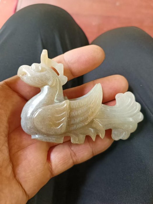 嚴選和闐玉鳳鳥古玉，高古風味適合收藏老物419 高古玉鳳鳥老玉珍玩收藏