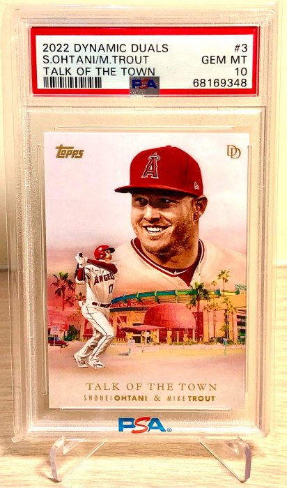 大谷翔平、Mike Trout 極少量PSA 10合卡2022 Topps Dynamic Duals 