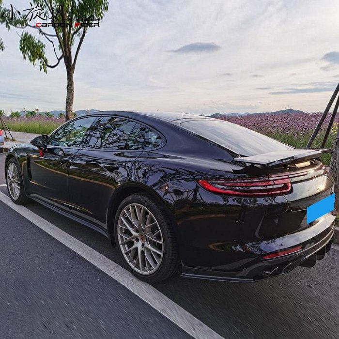 適用保時捷帕拉梅拉971改裝碳纖包圍Panamera碳纖維前下巴側裙後下巴--請儀價