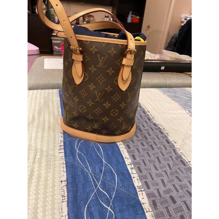 Mia二手 LV LOUIS VUITTON 路易威登 肩背水桶包 M42238 中古子母圓桶包