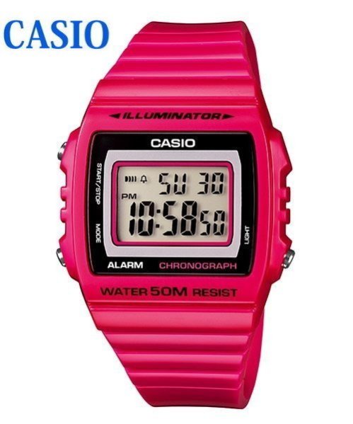 【 幸福媽咪 】網路購物、門市服務 CASIO 卡西歐 原廠公司貨 多彩繽紛大方數位錶 W-215H-4A