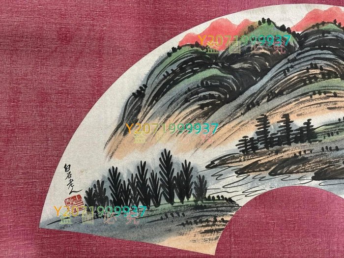 代號AC67《黃賓虹山水》帶圖形四尺純手繪材質：宣紙裝裱尺寸：220cm