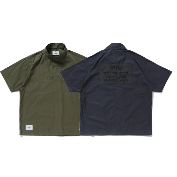 シャツ WTAPS CHIT SS COTTON WEATHER 希望商店】WTAPS CHIT SS COTTON.WEATHER 22SS 立領套頭刺繡襯衫