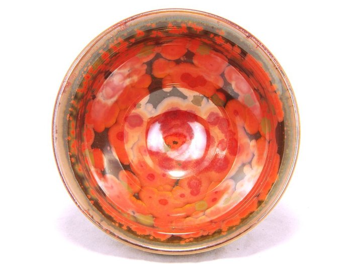 建盞天目火鳳凰束口茶盞高級工藝師-周源華-附收藏證書&錦盒&提袋建陽建