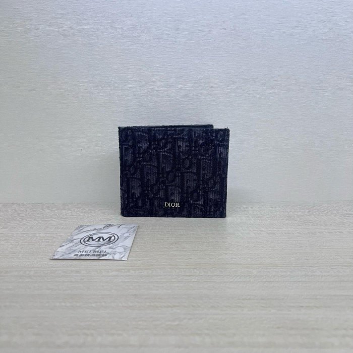 30年老店 現貨 DIOR 黑色 4卡 零錢 短夾 皮夾 男夾 2OBBC027