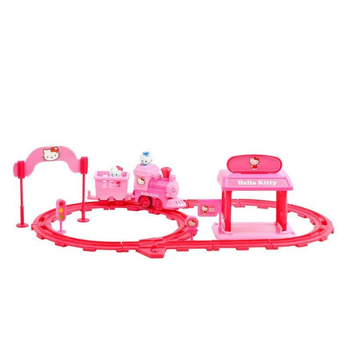 漫模空間·hello kitty凱蒂貓特快火車列車軌道套裝兒童女孩過家家益智玩具