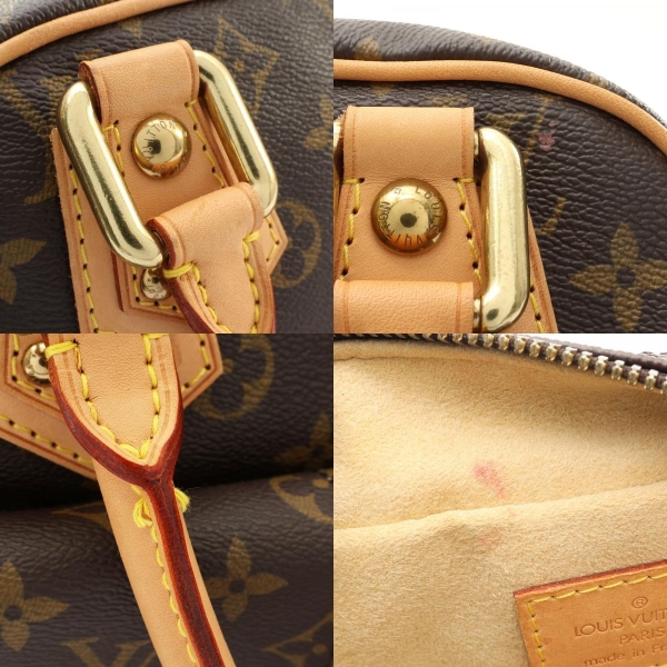 LOUIS VUITTON LV 路易威登 Manhattan PM 手提包 棕色 原花帆布 M40026 【二手名牌BRAND OFF ...