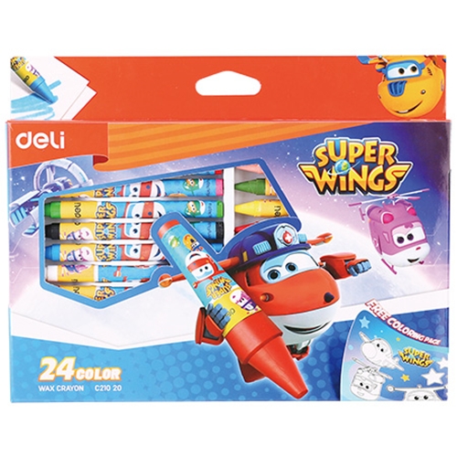 得力Deli Super Wings細長蠟筆/EC21020/24色