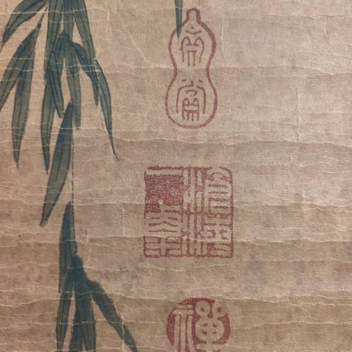 代號TZ485《石濤花鳥》三尺中堂手繪作品畫心材質：宣紙裝裱尺寸：長