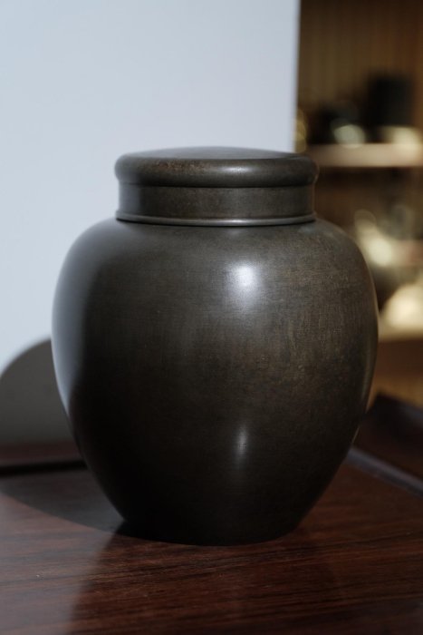 結】時代 錫製 茶壺 本錫 在銘 極小 錫 茶入 茶道具 煎茶道具 茶器