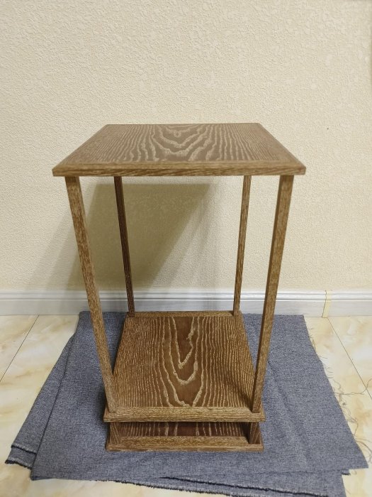 和茶棚 日本桑木小茶棚茶道具架，幸齋作，茶道用，非常規律的，連木紋都是居中