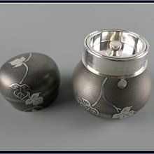 勇福堂》】日本茶道具－平安清課堂造【本錫瓢形葫瓜圖騰紋茶葉罐