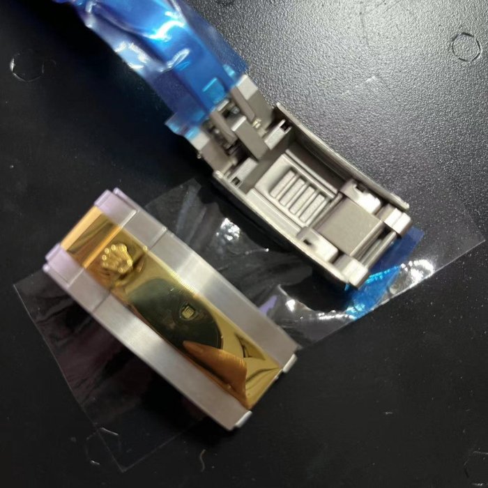 現貨 代用勞力士手錶帶錶扣手錶配件男黑水鬼綠水鬼迪通拿精鋼錶鏈錶節-C