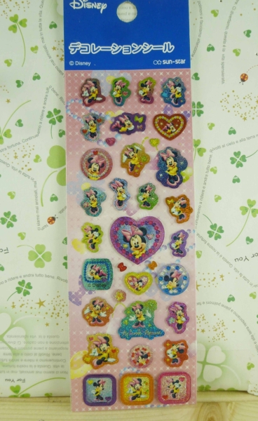【震撼精品百貨】Micky Mouse 米奇/米妮 ~貼紙-愛心-米妮