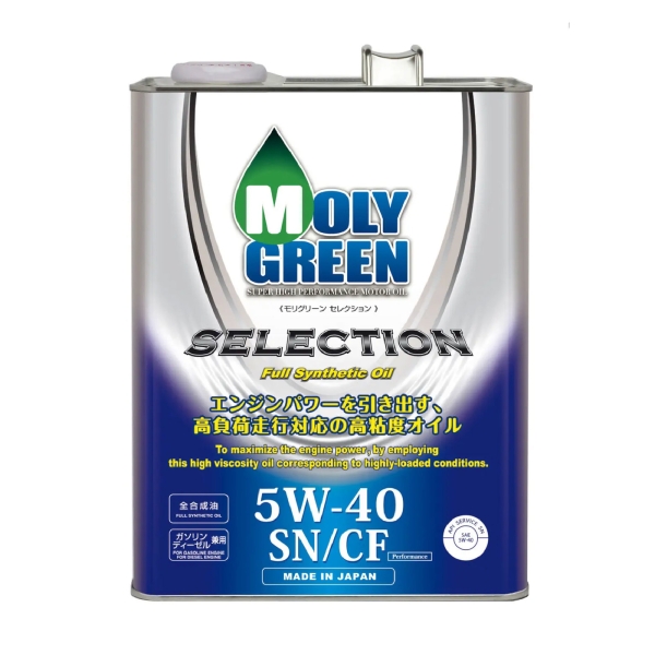 MOLY GREEN SELECTION 5W-40 合成機油4L｜日本原裝進口綠魔機油| 汽車