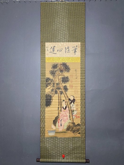 編號：14642 畫家：趙孟頫人物畫三尺中堂畫純手繪畫畫工精細。1 加材質