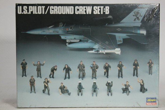 【統一】HASEGAWA《人物模型 美軍飛行員/地面地勤人員 SET:B》1:48# 36005 (X48-5)【缺貨】