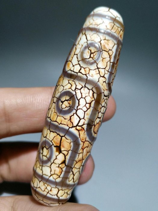 九眼天珠 風化紋 s703 老天珠 天眼石 嚴選風化裂紋九眼天珠，品相獨特適合收藏家- 九眼天珠千年天珠風化天珠