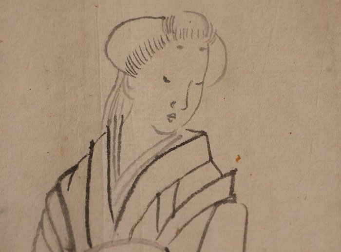 日本畫卷物美人畫人物花鳥紙本| Yahoo拍賣