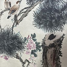 馬家桐】花鳥，純手繪四條屏，單屏裝裱尺寸：245*57.5cm ，畫芯尺寸