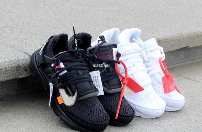 Off White x Nike Air Presto 純黑百搭魚骨鞋慢跑鞋AA3830-002 Yahoo拍賣