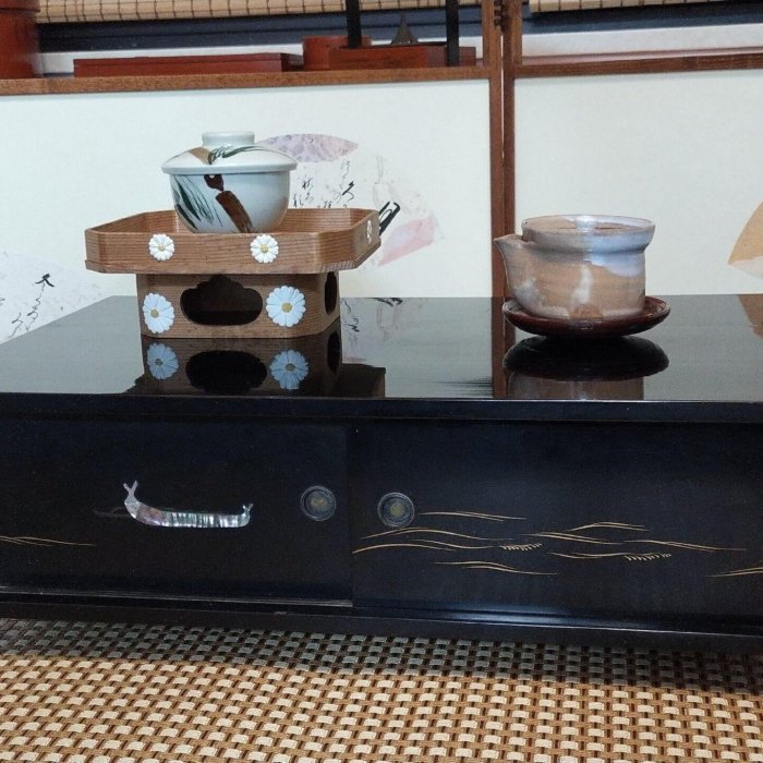 嚴選日本輪島塗實木大漆螺鈿茶櫃，適合榻榻米或飄窗擺放，亦可當小電視