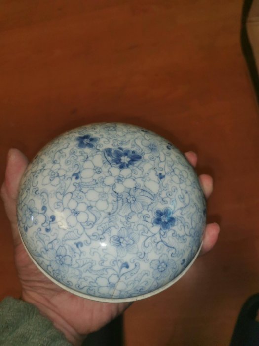 清雍正時代 染付 青花祥瑞花卉文四方印泥盒 蓋盒 香盒 文房香合(A-68) 清雍正時代 染付 青花祥瑞花卉文四方印泥盒 蓋盒 香盒 文房香合(A-68