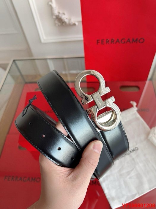 FERRAGAMO 菲拉格慕皮帶 男士雙面頭層牛皮 純銅扣頭 雙面 FERRAGAMO 菲拉格慕男士