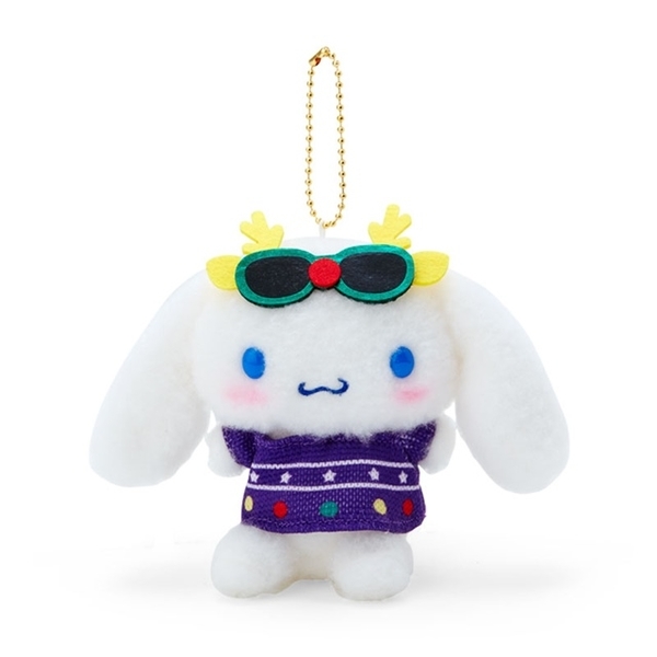 【震撼精品百貨】大耳狗 Cinnamoroll~日本Sanrio三麗鷗 大耳狗 絨毛玩偶吊飾 (醜毛衣派對)*71103