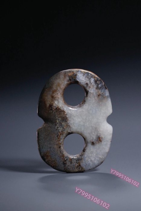 紅山文化玉器高古玉古董玉老玉雙連璧玉璧河磨玉籽料吊墜掛件送禮54.5