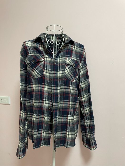 二手衣物．男 Hang ten 格紋休閒襯衫 M