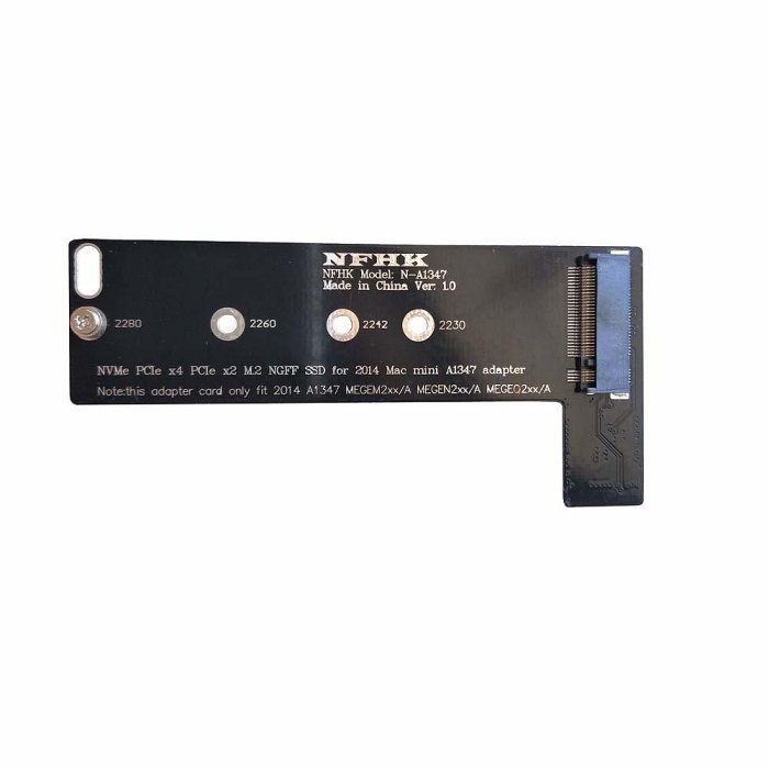 NVMe PCIe M.2 NGFF SSD轉2014  Mac mini A1347硬碟線 轉接卡